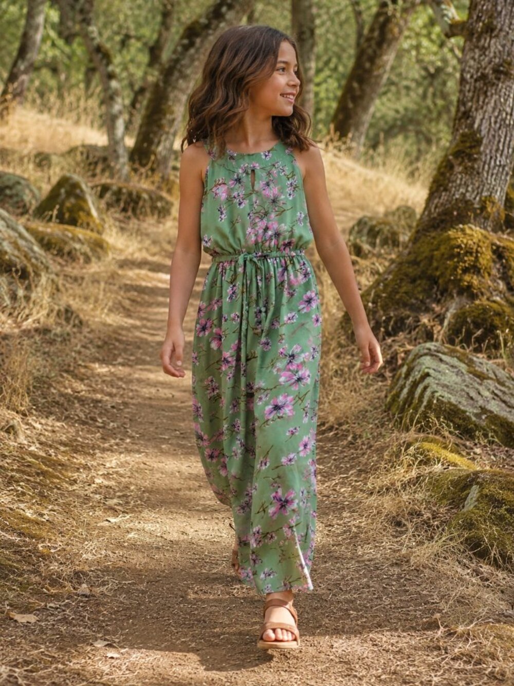 Japna Girls Cute Floral Romper— Size 9